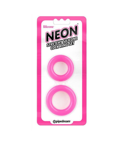 Neon Stretchy Silicon Cock Ring Set